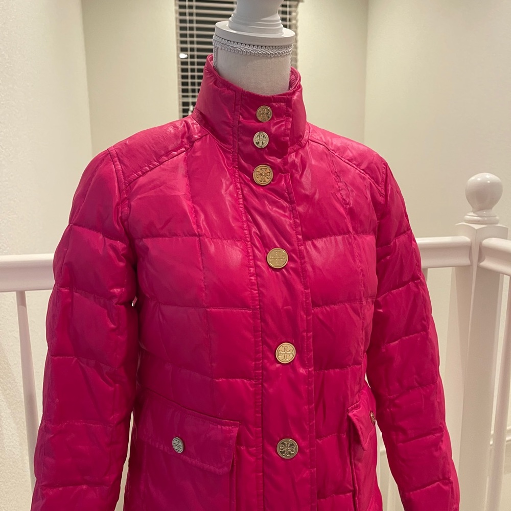 Tory Burch Pink down Puffer Jacket